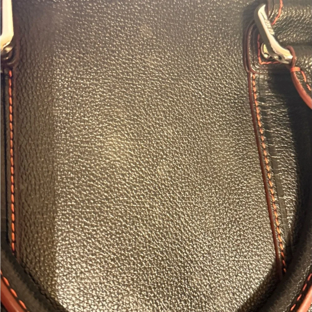 MCM Black Satchel with Red Accents 11x9 - Picture 12 of 14